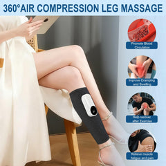 Eulay Leg Massager with heat levels for warm therapy during sessions.