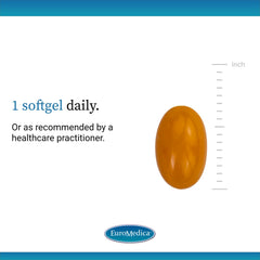 Euromedica CuraPro softgel being poured for easy daily dosage in a clean setting.