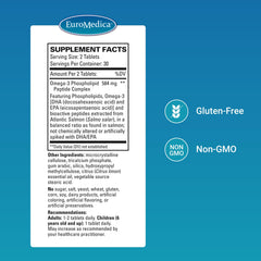 EuroMedica EurOmega-3 capsules highlight phospholipid-bound delivery for better absorption.