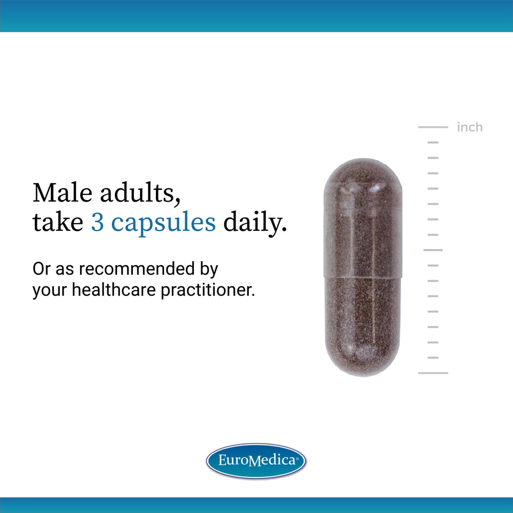 EuroMedica Male Health packaging front view with bottle and box