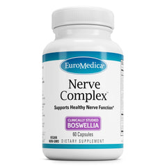 EuroMedica Nerve Complex bottle front with vegan capsules for nerve and circulation support