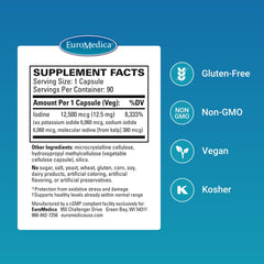 EuroMedica Tri-Iodine capsules pack on light background supports easy daily dosing