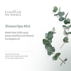 European Spa Source Aromatherapy ShowerMist delivering energizing scent for focus and mood