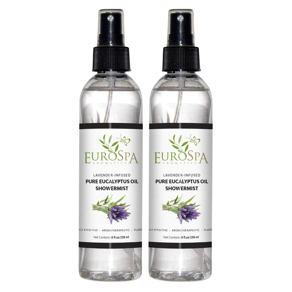 EuroSpa Aromatics pure eucalyptus ShowerMist bottle for uplifting shower aromatherapy