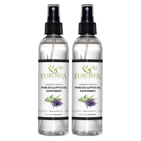 EuroSpa Aromatics pure eucalyptus ShowerMist bottle for uplifting shower aromatherapy