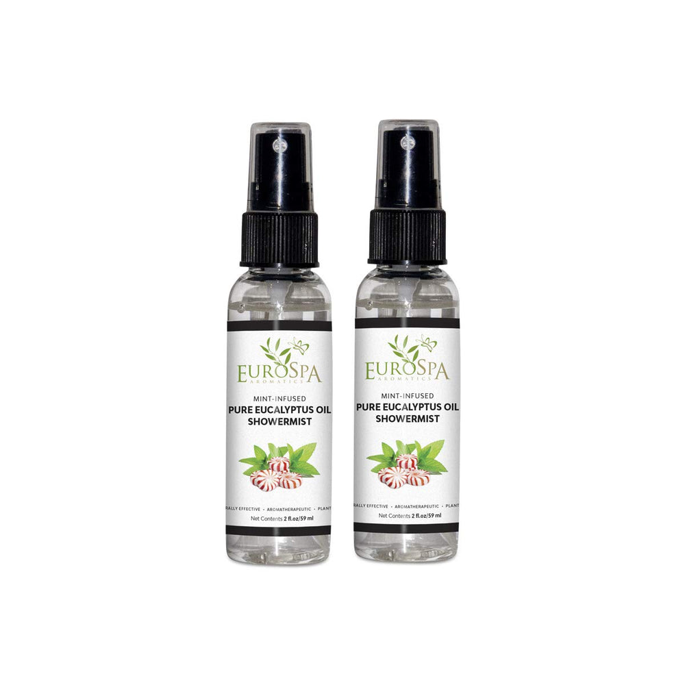 EuroSpa Aromatics pure eucalyptus oil ShowerMist bottle for at-home spa aroma