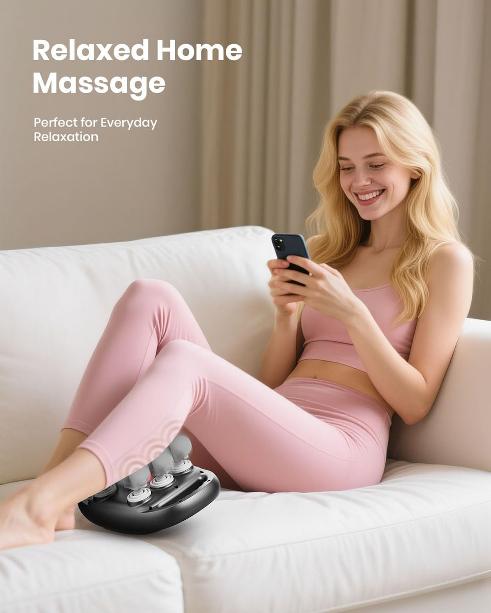 EURPMASK portable massage gun ideal for home, gym, or travel.