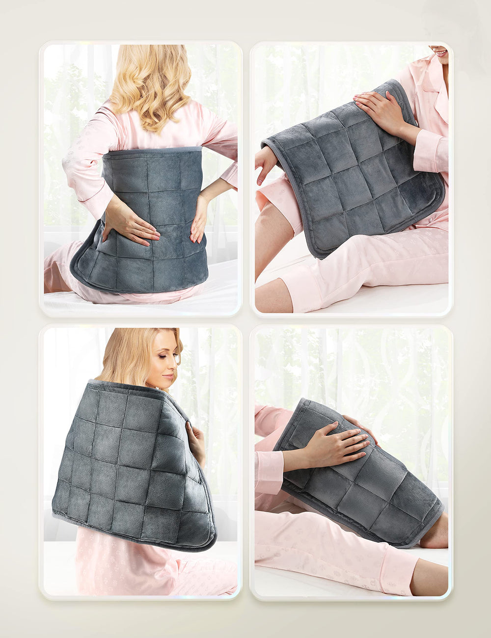 Evajoy wide coverage pad ideal for shoulders and legs.