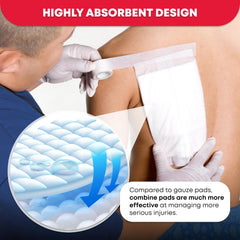Ever Ready First Aid ABD pads 5x9 suitable for clinical and home care settings.