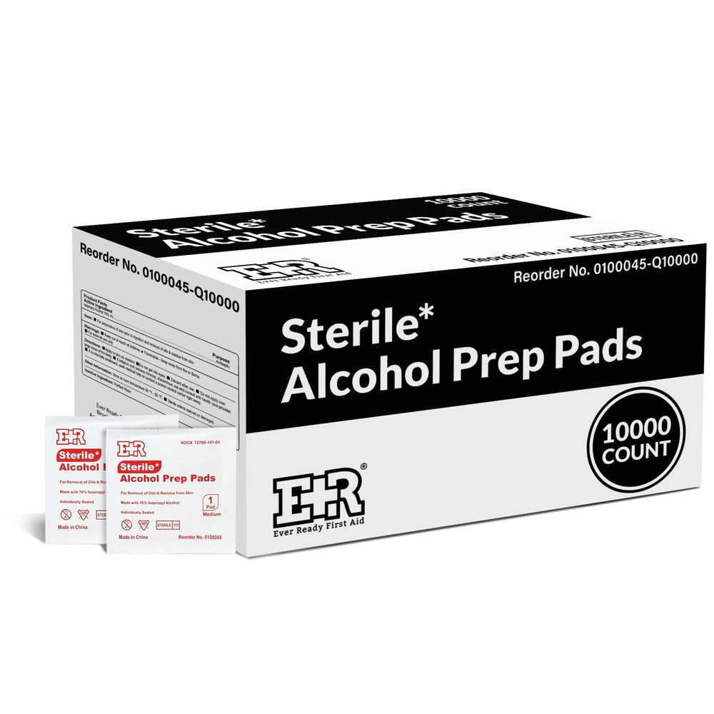 Ever Ready First Aid pad with 70% IPA for quick wound cleaning