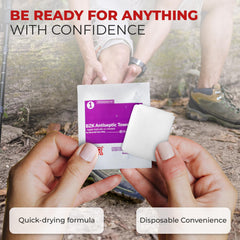 Travel-friendly bulk pack keeps first-aid supplies ready in bags and cars.