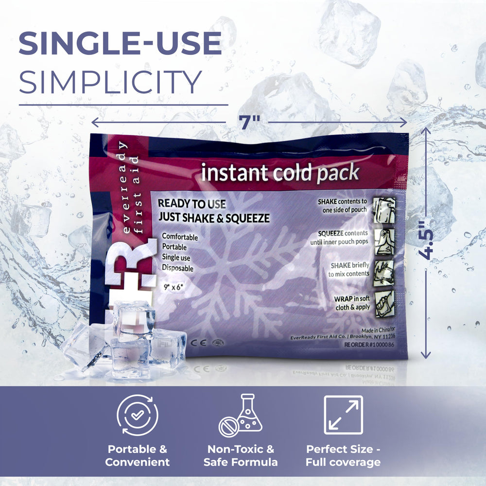 Ever Ready First Aid cold pack laid flat for versatile coverage.