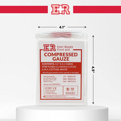 Ever Ready First Aid gauze with z-fold dispensing speeds wound packing