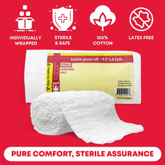 Ever Ready First Aid home kit includes sterile Krinkle Kerlix roll for quick wound coverage.