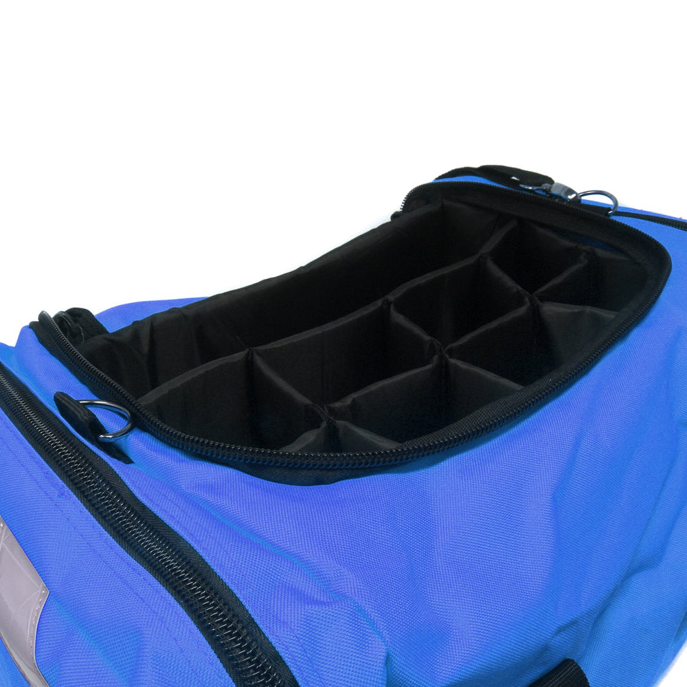 Ever Ready First Aid large EMT bag navy central main compartment for a full kit.