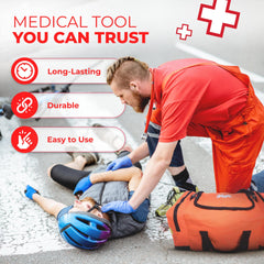 Three rows of elastic loops in Ever Ready trauma kit bag lid for small items