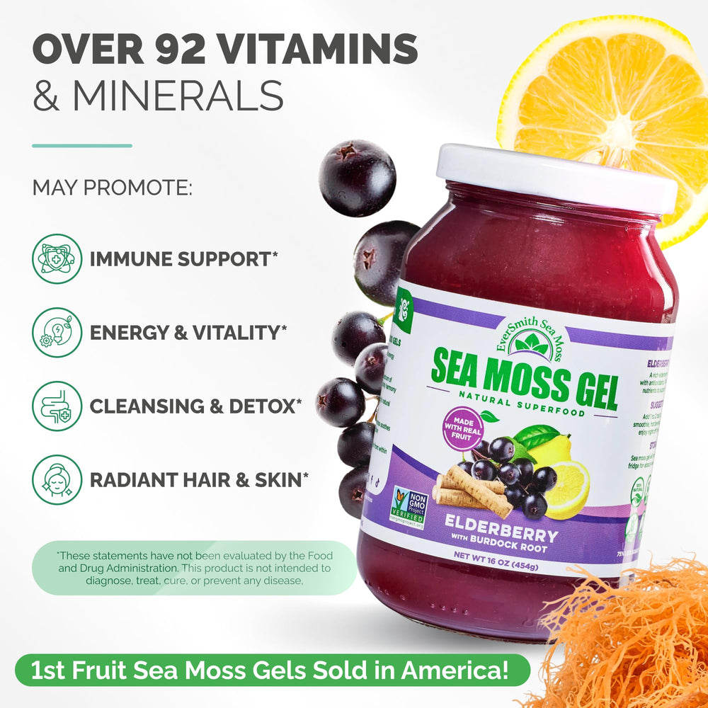 Spoon dispensing EverSmith Organics sea moss gel for easy mixing