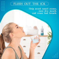 Everest Mouth Wash cap twist showing easy dosage for rinsing.