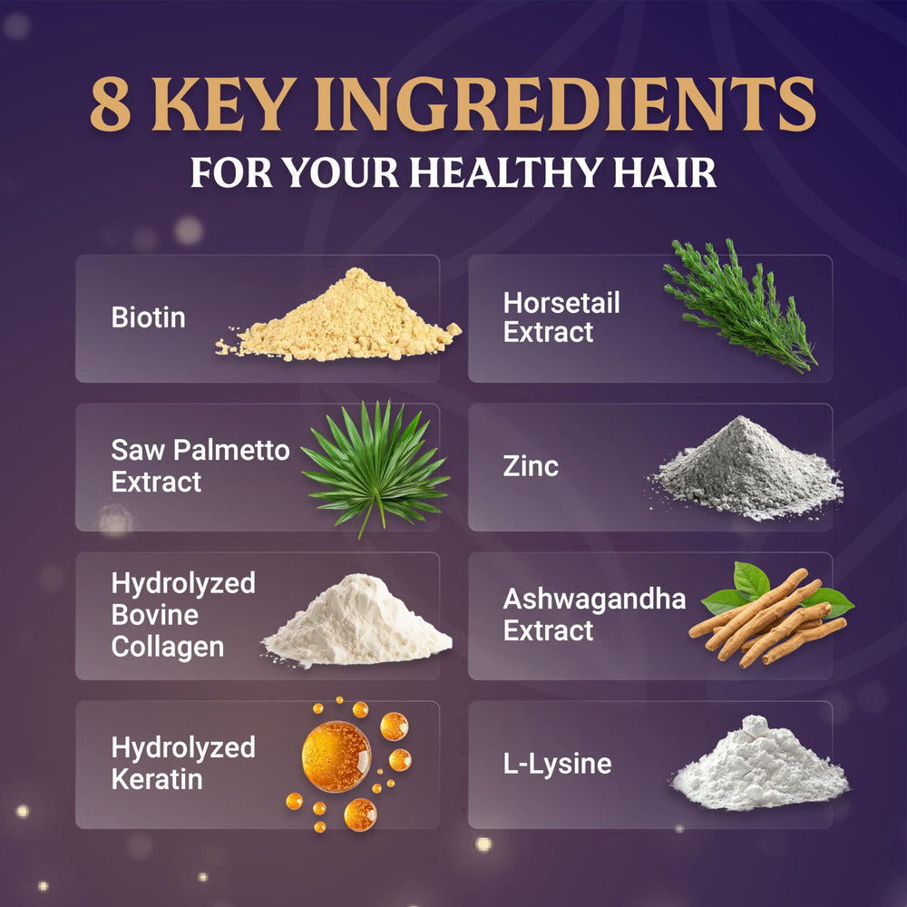 EVERFAITH Hair Formula Plus studio-ready scene with healthy-looking hair.