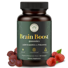 Evergreen Naturals Lion’s Mane Gummies jar offers compact focus-friendly vegan brain support.