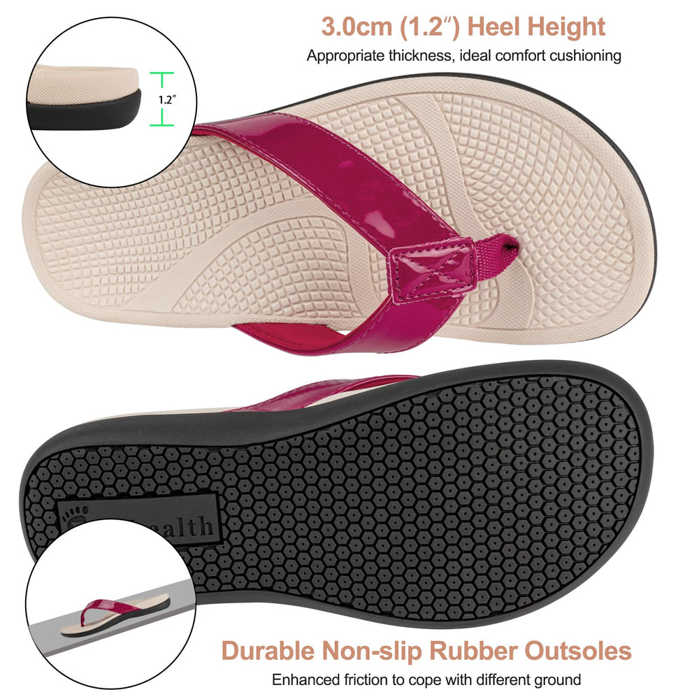 Everhealth EVA midsole in orthotic flip flops cushions impact
