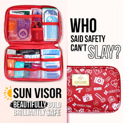 EVERLIT CARE car first aid kit interior layout keeps supplies organized for fast response.