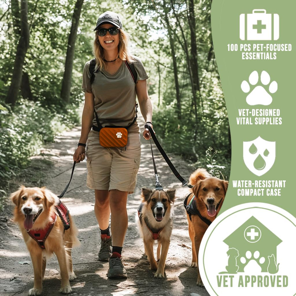 EVERLIT Pet Medic Kit travel bag highlights portability for home, car, and trips.