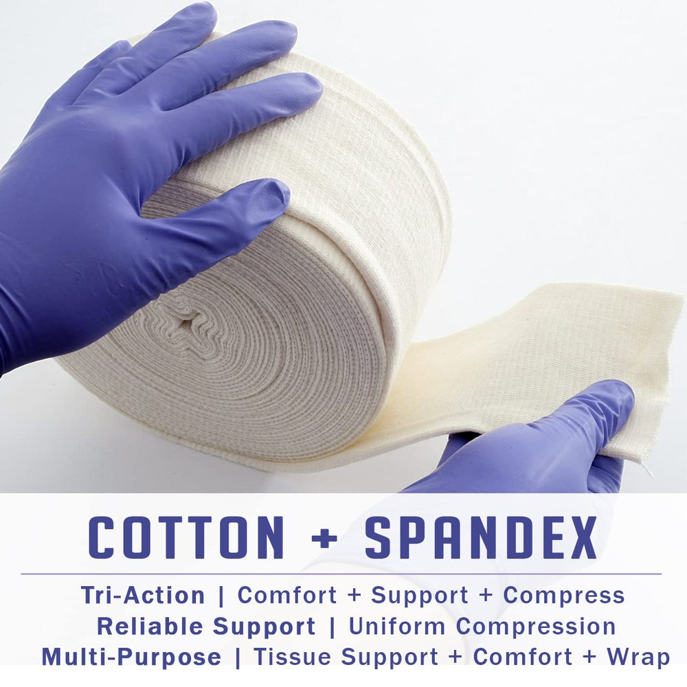 Everlit tubular knee support bandage offers stable joint support during activity.