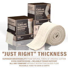 EVERLIT tubular bandage applied to arm for sturdy support and gentle compression