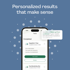 Everlywell digital results dashboard with clear interpretation