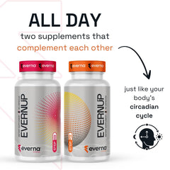 EVERNA EVERNUP capsules poured in hand suggesting a sustained focus