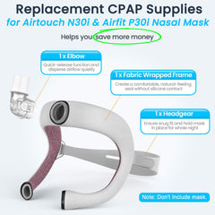Everness elbow headgear with quick-release for easy one-hand removal.