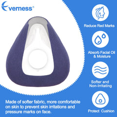 Everness soft full-face cushion provides a gentle, comfortable fit on Airtouch F20.