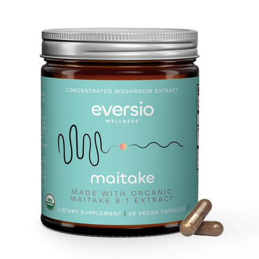 Eversio Wellness Maitake 8:1 extract bottle boosts metabolism support.