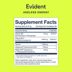 Ingrediente Taurine en Ageless Energy para energía suave durante el ejercicio