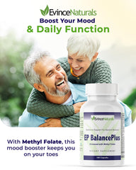 Closeup of EvinceNaturals BalancePlus label highlighting its nutrient profile