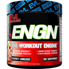 EVL ENGN preworkout bottle pour to kickstart focused training.