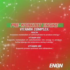 EVL ENGN preworkout glass with ice showcases refreshing endurance drink.