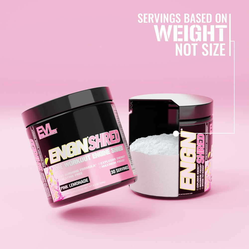 ENGN Shred pink lemonade mixed in glass showing vibrant color and energy