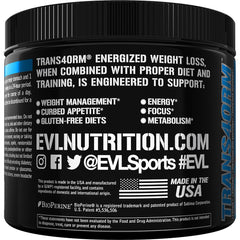 Evlution Trans4orm Blue Raz on a shelf as a daily use product.