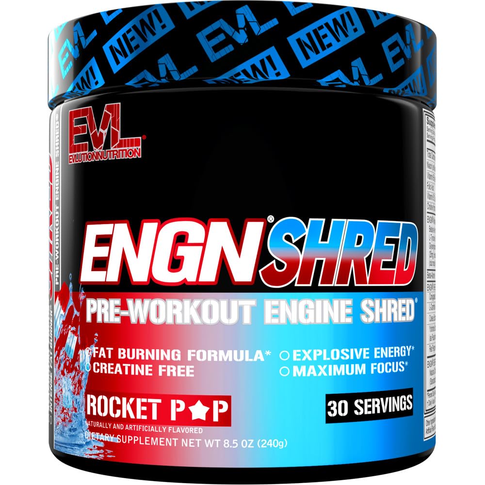 EVLution Ultimate Pre Workout Rocket Pop bottle ready for an energized training session.