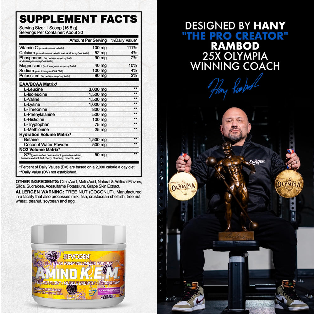 Pouring Evogen Amino K.E.M. powder into a glass for enhanced hydration during workouts.
