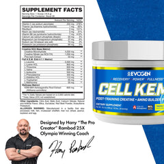 Evogen Cell K.E.M. PR V.2 recovery mix being stirred for muscle repair