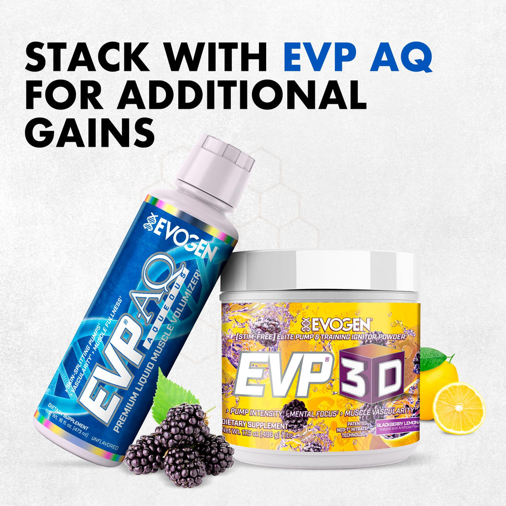 Evogen EVP-3D brand logo for recognizable, science-backed pre-workout