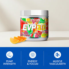 Evogen EVP 3D packaging front focuses on stimulant-free energy