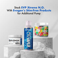 Evogen EVP Xtreme NO Citrus Candy flavor communicates a sugar-free profile.