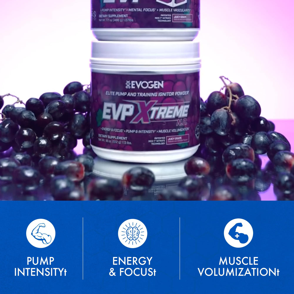 Glass of mixed Evogen EVP Xtreme NO for a ready-to-drink pre-workout during training.