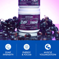 Glass of mixed Evogen EVP Xtreme NO for a ready-to-drink pre-workout during training.