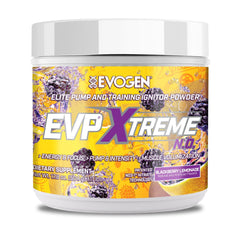 Evogen EVP Xtreme NO bottle showing pump-focused formula for intense workouts
