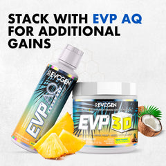 Evogen EVP 3D packaging on desk signals stimulant-free choice for sensitive athletes.